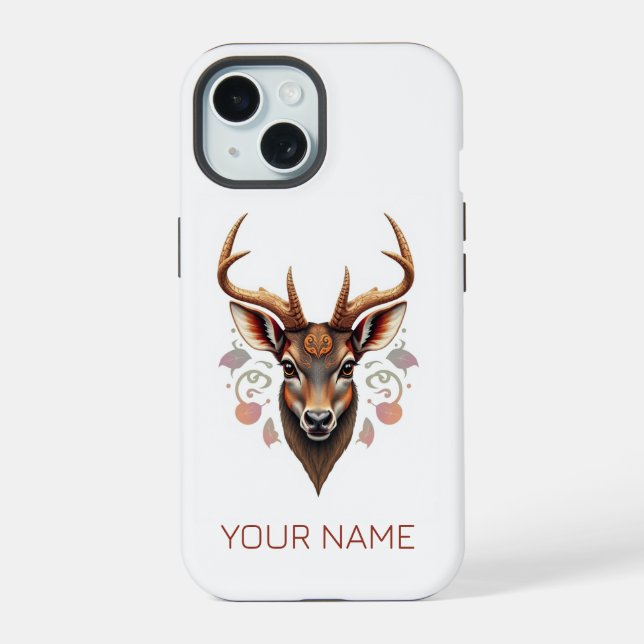 Estuche de teléfono animal Personalizado. Cabeza d (Reverso )