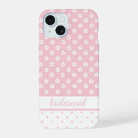Estuche de teléfono de dama de honor rosa