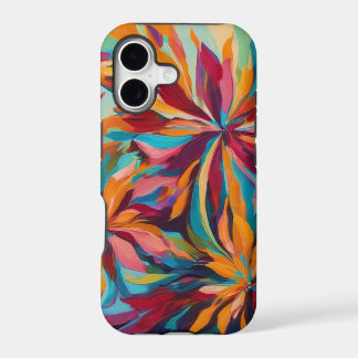 Estuche de teléfono de Flores vibrantes abstractas
