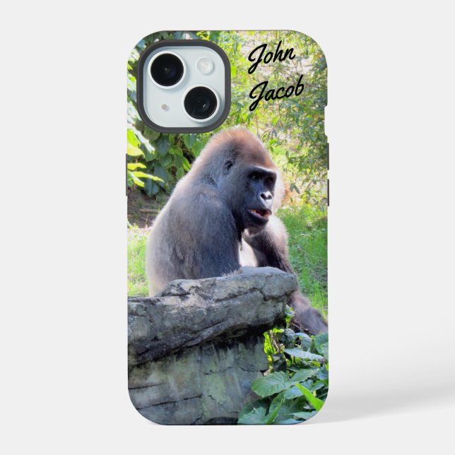 Estuche de teléfono de gorila de silverback person (Reverso )