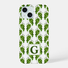Estuche de teléfono de uvas verdes