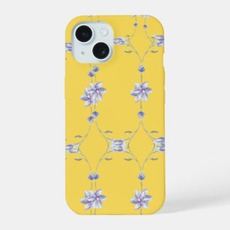 Estuche de teléfono floral amarillo