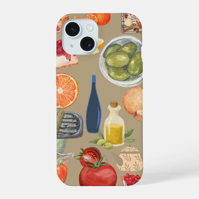 Estuche de teléfono Gourmet Food Collage (Reverso )