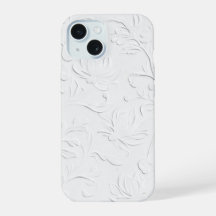 Estuche de teléfono Grabado en relieve con flor bl