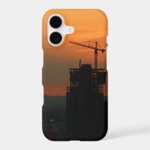 Estuche de teléfono impresionante con grúa torre a