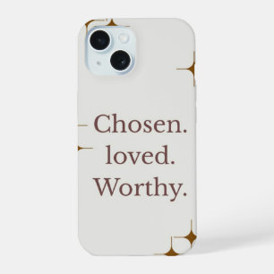 Estuche de teléfono IPhone 15 "Elegido digno"
