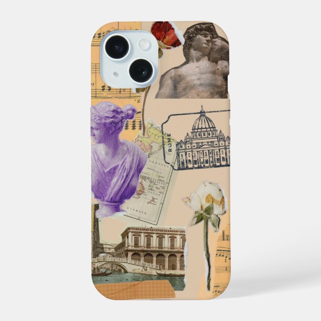 Estuche de teléfono móvil de collage de Viaje de V (Reverso )