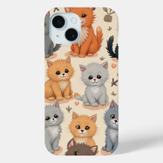 Estuche de teléfono para iPhone 15 Fundas Cute kit