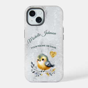 Estuche de teléfono personalizado Folk Bird & Hear