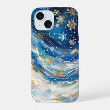 Estuche de teléfono Sky y Snowflakes Night de invi