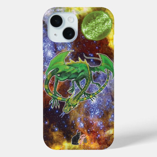 Estuche Emerald Cosmic Dragon para iPhone Funda Ma (Reverso )