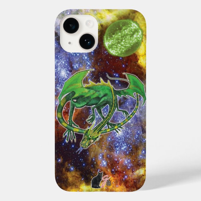 Estuche Emerald Cosmic Dragon para iPhone Funda Ma (Reverso )