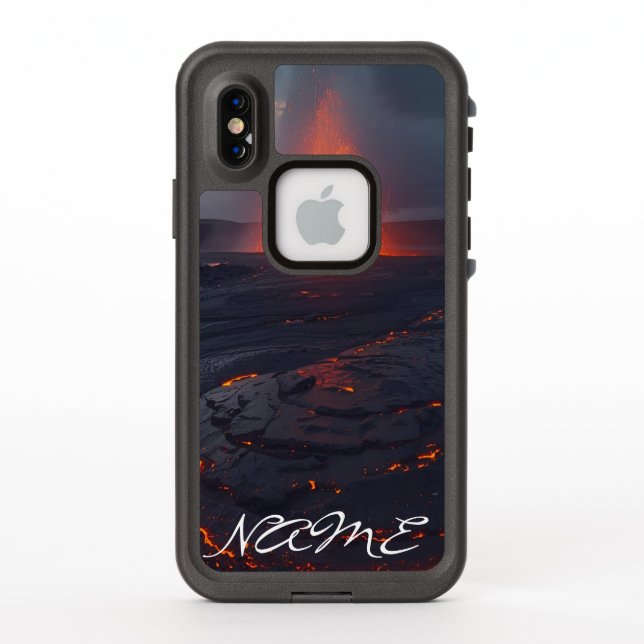 Estuche Fiery Volcano Art Phone - Personalización  (Reverso)