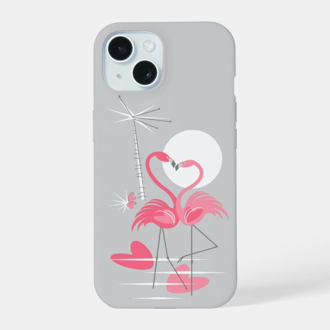 Estuche Flamingo Love iPhone (Reverso )