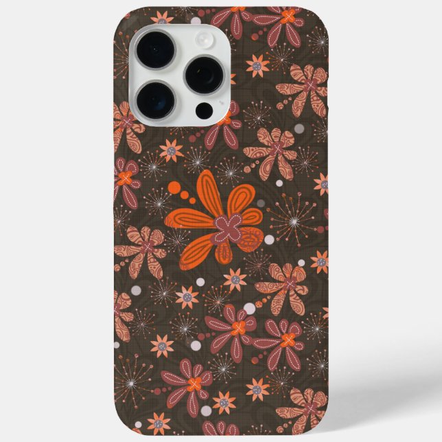 Estuche Groovy Funda de chocolate floral-Mate para (Reverso )