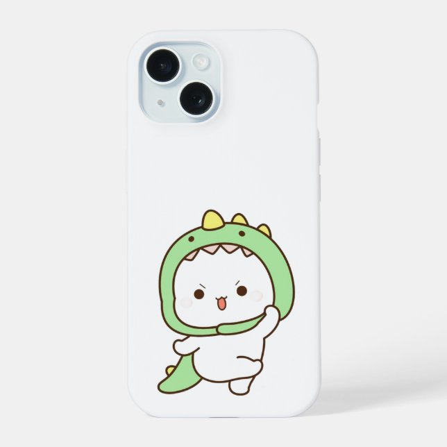 Estuche Kawaii Dino Dance para iPhone - Personaliz (Reverso )