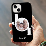Estuche moderno para iPhone para Funda negro-mate<br><div class="desc">Este moderno estuche para teléfono fotográfico presenta una sola foto y la palabra JOY en tipografía elegante sobre fondo negro. Personalizable fácil si quieres cambiar la familia de palabras a tu nombre. Utilice la Herramienta de diseño para cambiar el tamaño,  estilo o color del texto.</div>