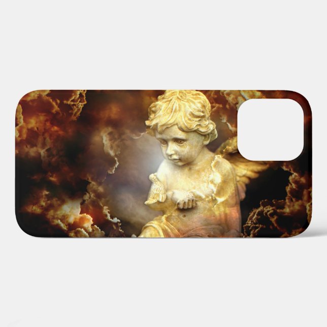 Estuche para iPhone Angel Cherub Funda Mate (Reverso (Horizontal))