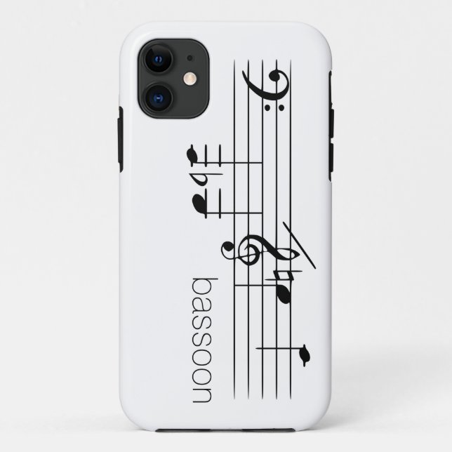 Estuche para iPhone de Bassoon Playing Range Funda (Reverso)