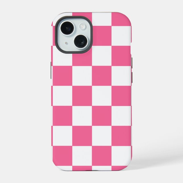 Estuche para iPhone de comprobación de color blanc (Reverso )
