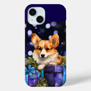 Estuche para iPhone de Corgi Puppy Navidades Funda
