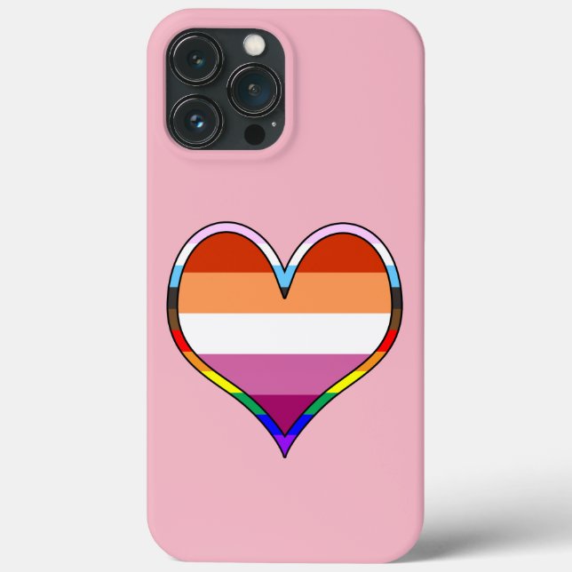 Estuche para iPhone de Funda de corazón de orgullo (Reverso )