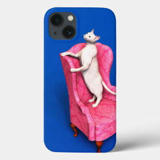 Estuche para iPhone de Funda de gato oriental blan