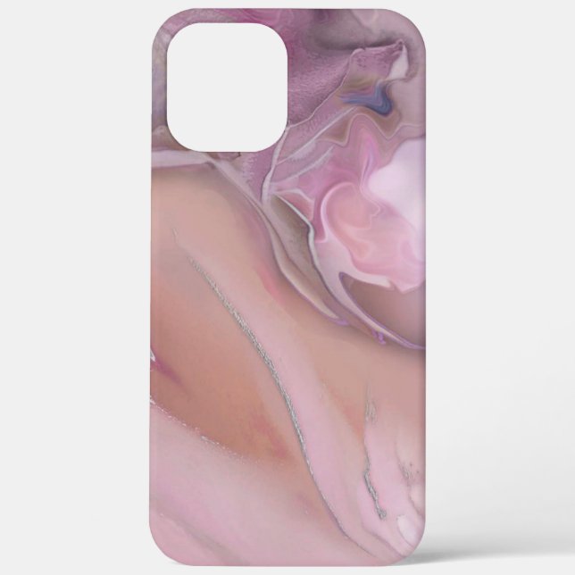 Estuche para iPhone de Funda de mármol rosa-mate (Reverso )