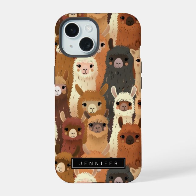 Estuche para iPhone de Llama divertida (Reverso )