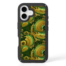 estuche para iPhone de paisley dorado