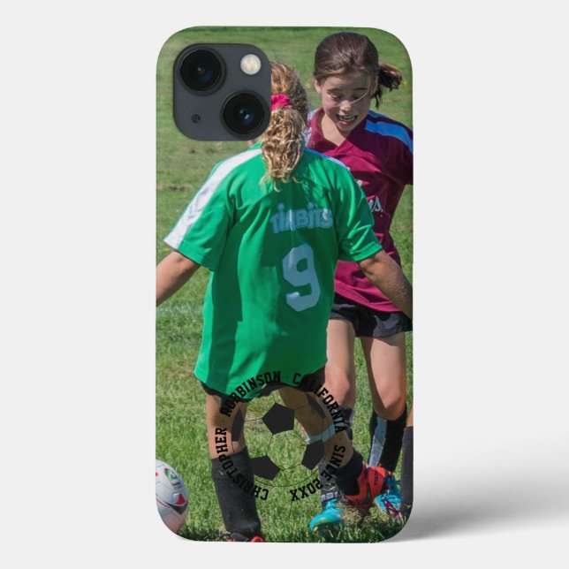 Estuche para iPhone del Funda de fútbol de foto-Ma (Reverso)