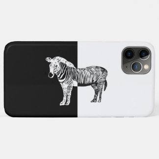 Estuche para iPhone Funda de cebra negro y blanco