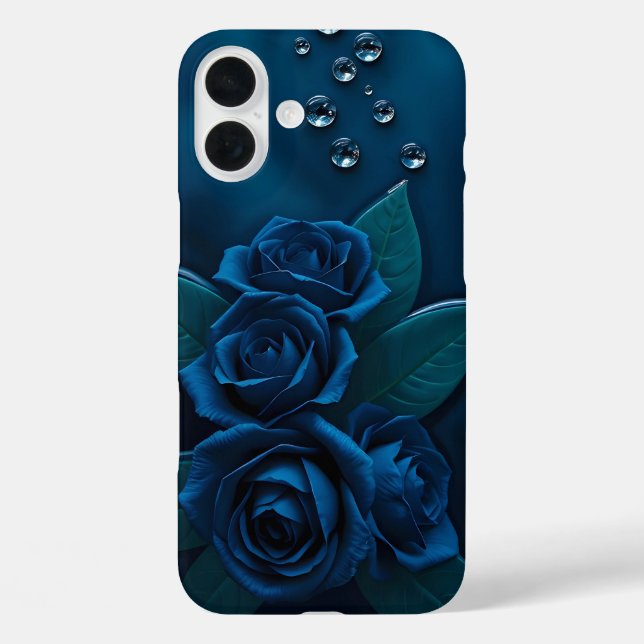 Estuche para iPhone Funda de diseño de Rosas azule (Reverso )
