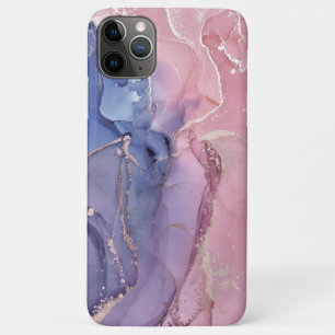 Estuche para iPhone Funda de mármol rosa y azul