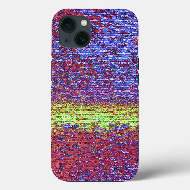 Estuche para iPhone Funda de mosaico morado y amar (Reverso )