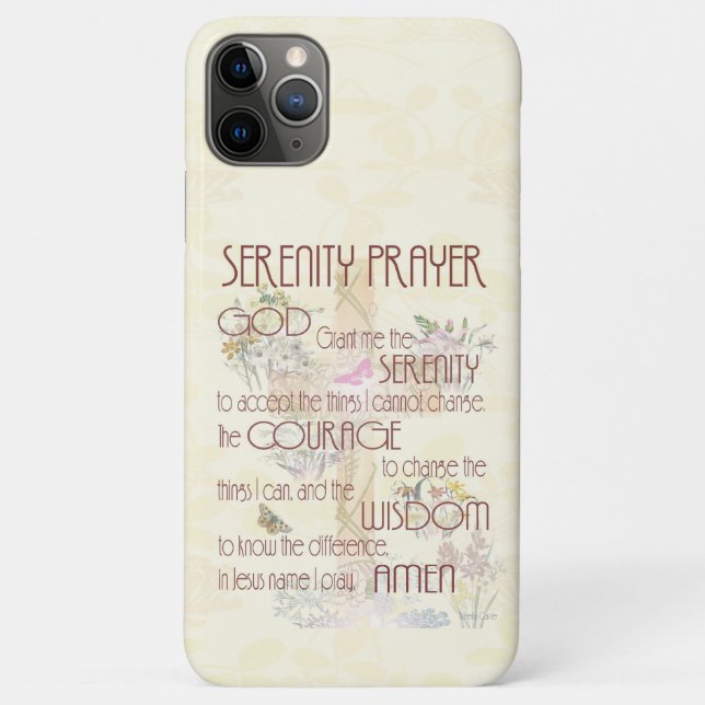 Estuche para iPhone Funda de oración de serenidad (Reverso)