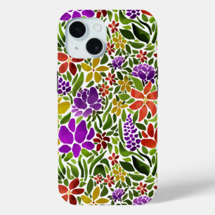 Estuche para iPhone Funda floral abstracto brillan