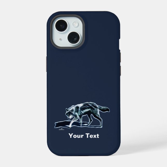 Estuche para iPhone Funda-Mate de Lobo oscuro (Reverso )