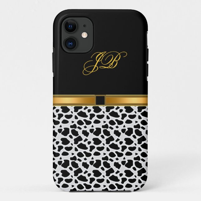 Estuche para iPhone Funda Mate Gold Black (Reverso)