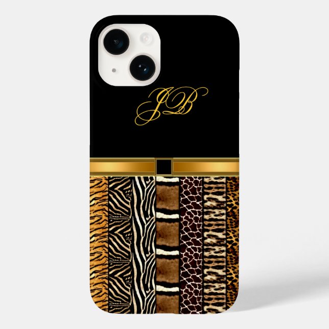 Estuche para iPhone Funda Mate Gold Black (Reverso )