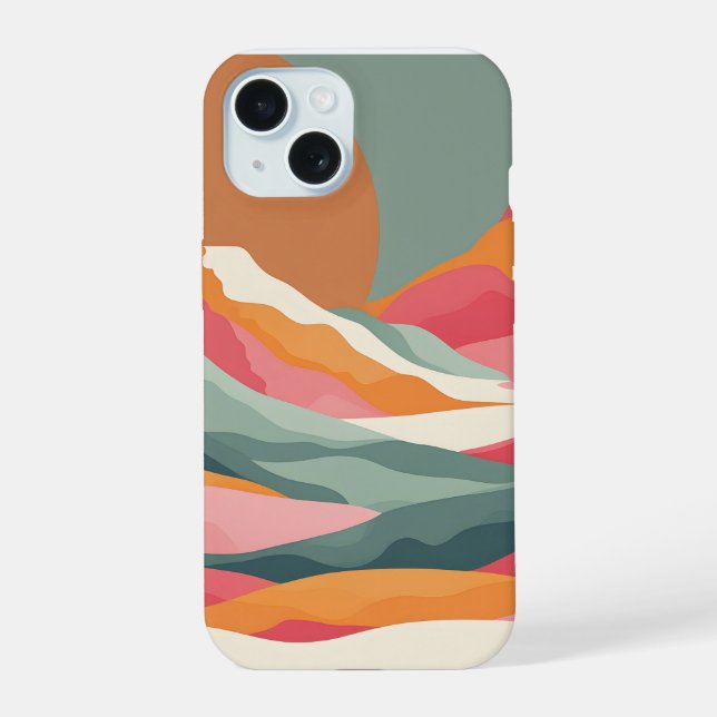 Estuche para iPhone Mountain Scape para iPhone 15 (Reverso )