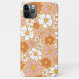 Estuche para iPhone naranja y Funda floral blanco