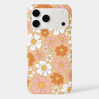 Estuche para iPhone naranja y Funda floral blanco