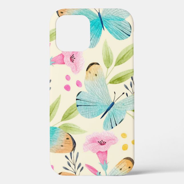 Estuche para iPhone para Funda de mariposa y marip (Reverso )