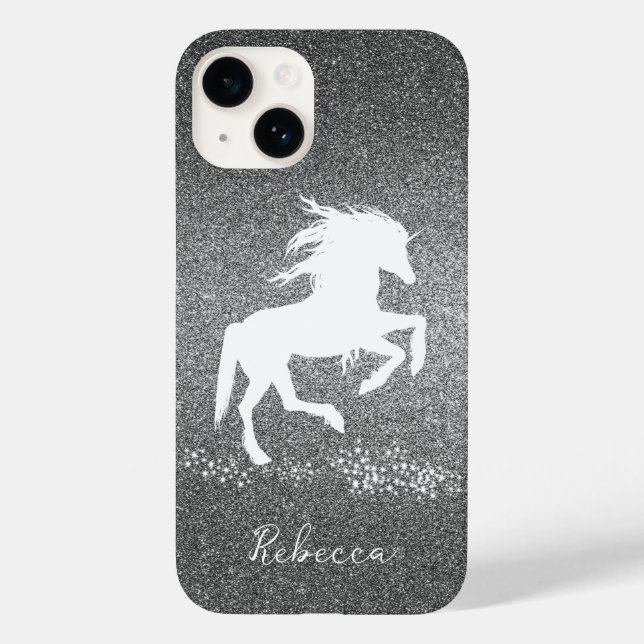 Estuche para iPhone para Funda de unicornio -mate  (Reverso )