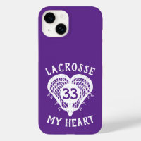 Estuche para iPhone Purple Lacrosse My Heart Funda
