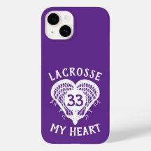 Estuche para iPhone Purple Lacrosse My Heart Funda
