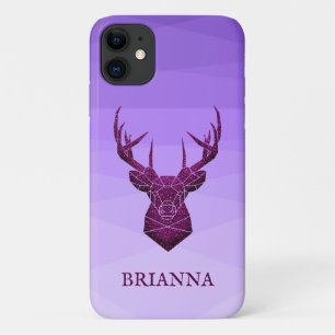 Estuche para iPhone Purple Polygonal Y Deer Funda 