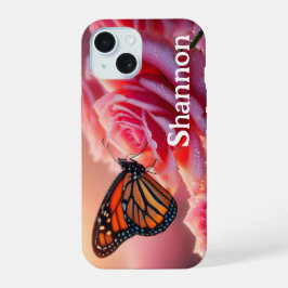 Estuche para iPhone - Rosa de mariposa