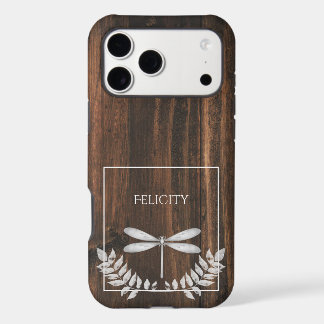 Estuche para iPhone Rustic Silver Dragonfly Funda-